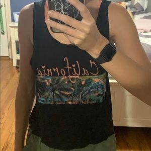 Cute California black tank top